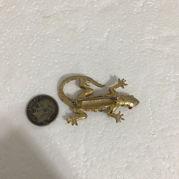 Beautiful and colorful mosaic chameleon brooch - Picture 3 of 3